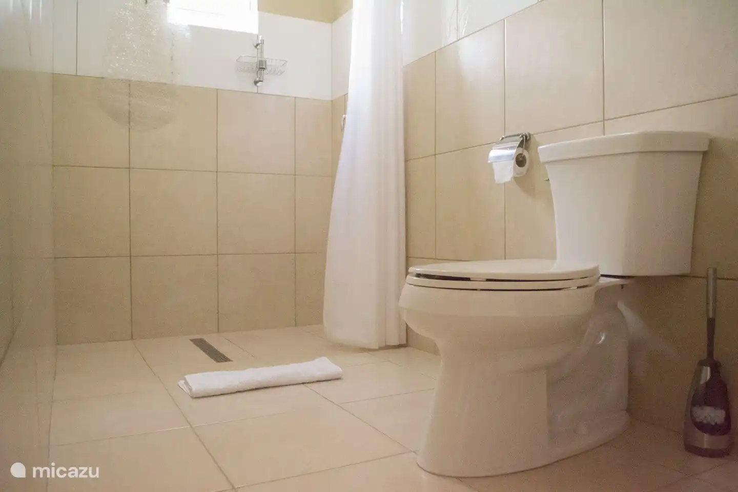 Die Dusche des Studio-Apartments