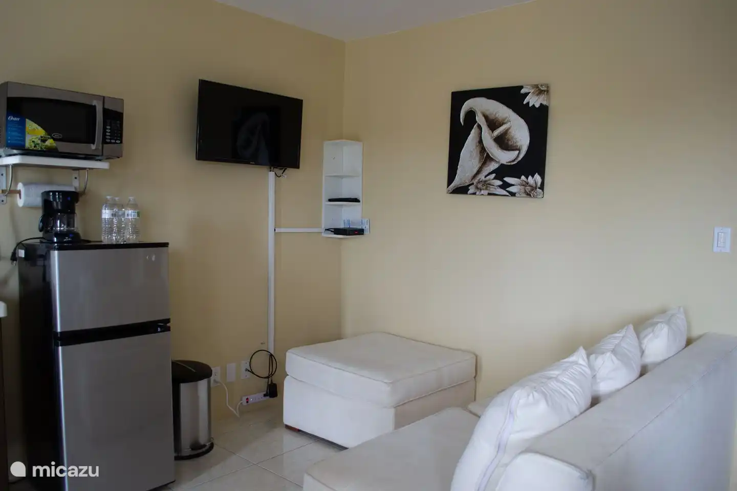 Die Wohnung verfügt über ein Sofa/Schlafsofa