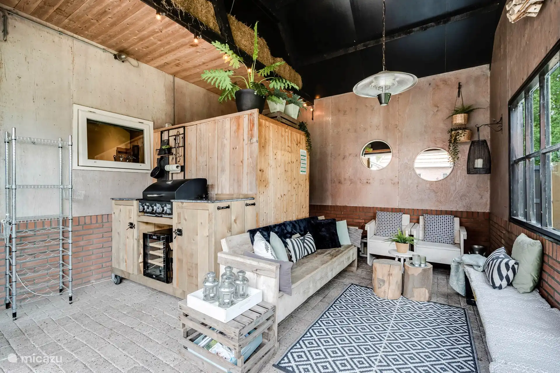 Überdachte, beheizte Veranda