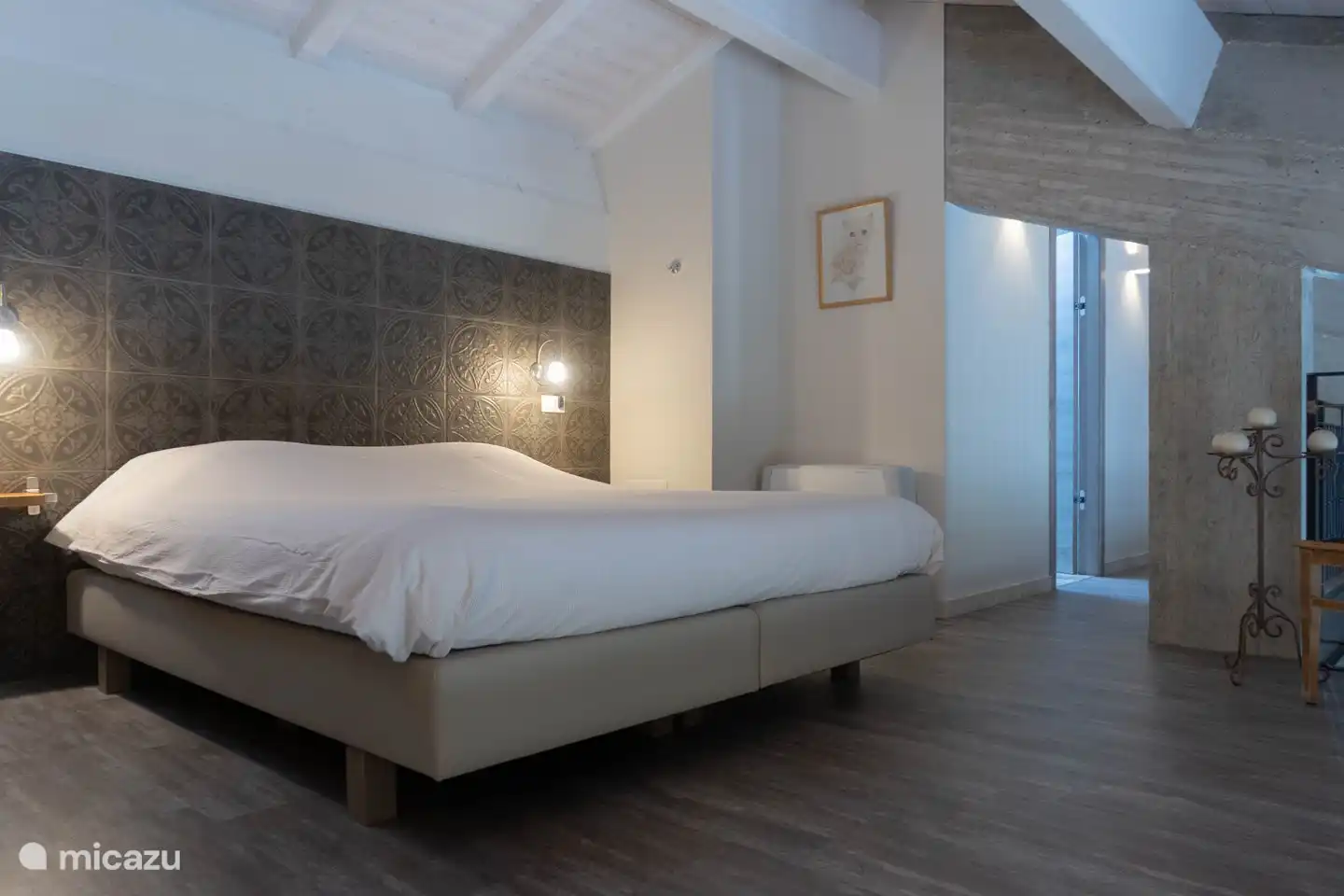 Schlafzimmer 3 auf dem offenen Dachboden.