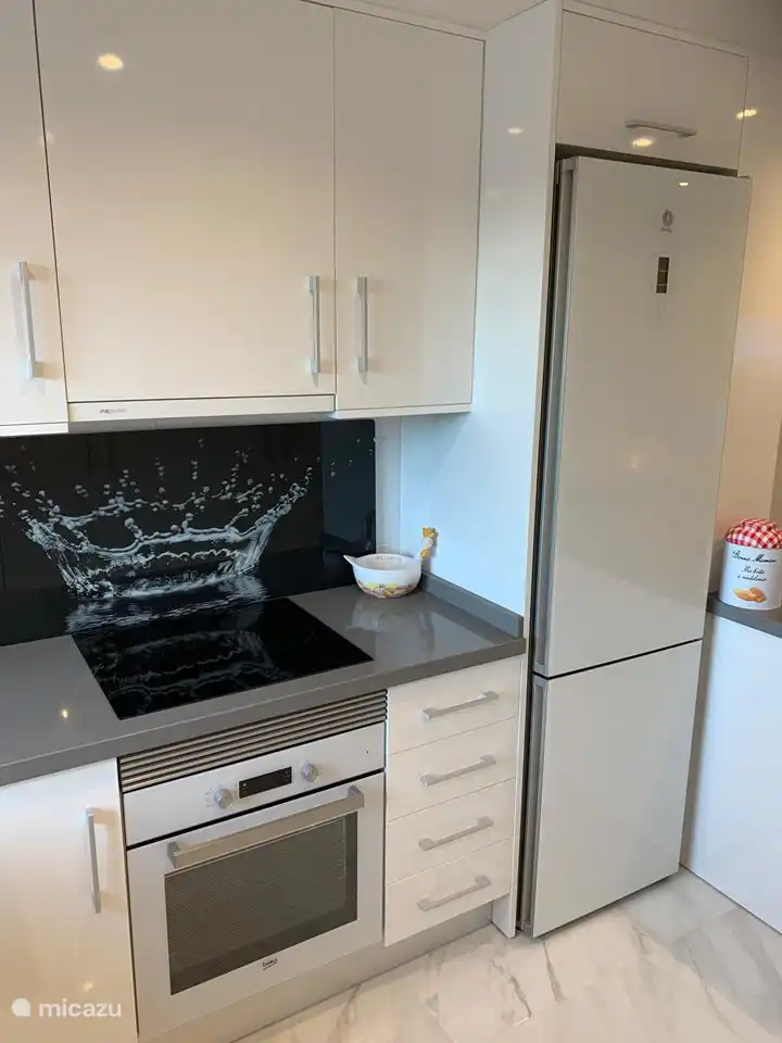 In der Küche gibt es ein Induktionskochfeld