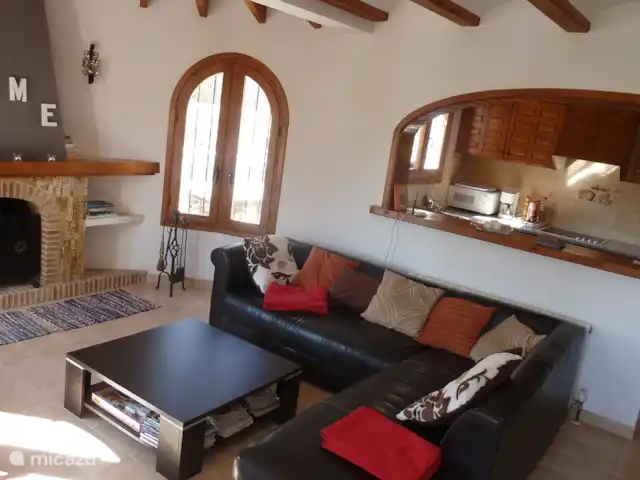 Casa Frayola en España, Costa Blanca, Benissa - casa vacacional Acogedora sala de estar con chimenea