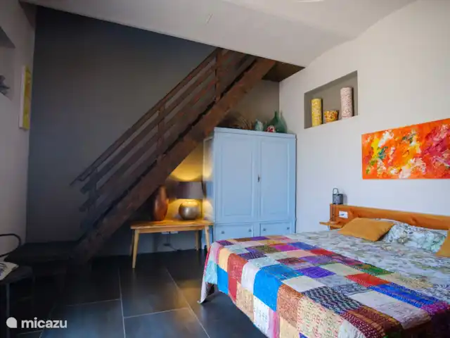 Casale le Colonne, Villetta La Valle en Italia, Toscana, Castiglion Fiorentino - casa vacacional Dormitorio desde otro ángulo.