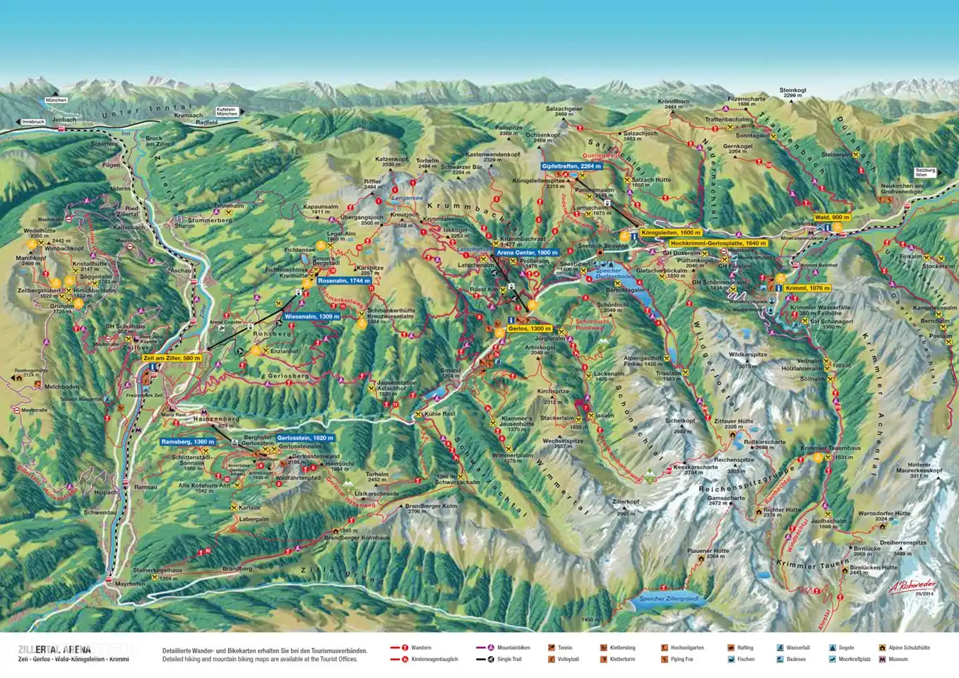 Endlose Wander- und Radwege