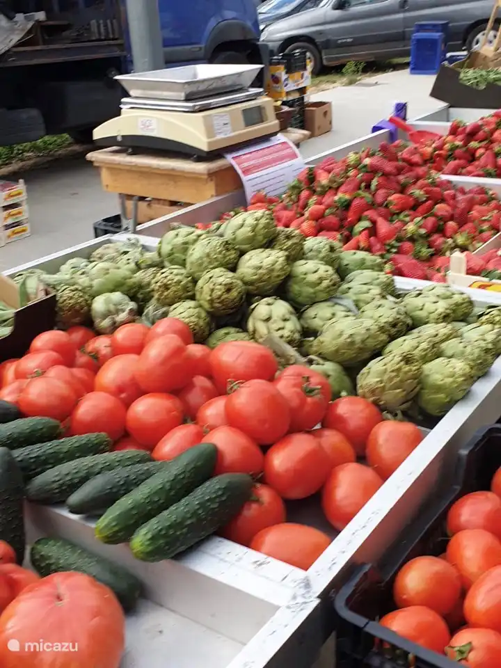 Las frutas y verduras están disponibles en abundancia en el mercado.