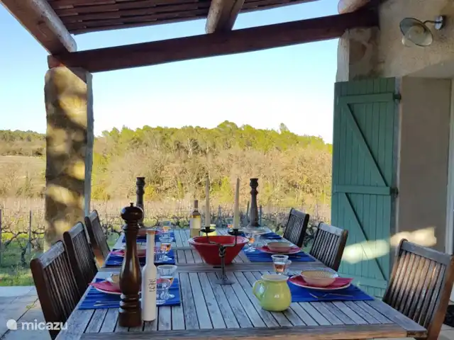 Bastide Poulailler | France, Var, Lorgues - villa Terrasse couverte (côté ouest)