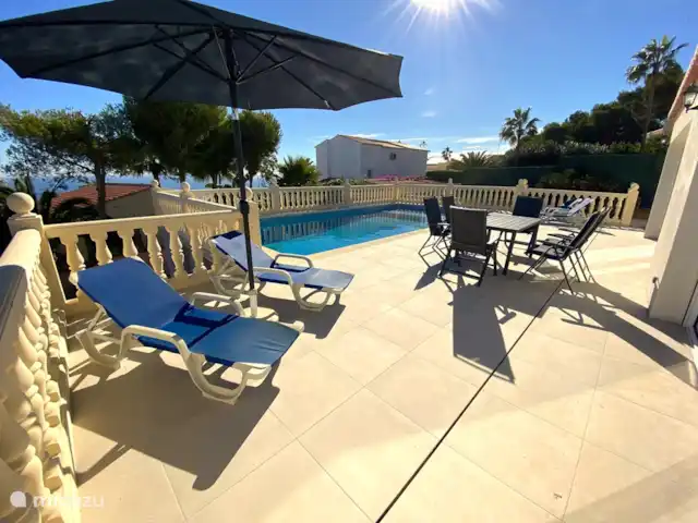 Vista Solvarez avec des VUES PARFAITES SUR LA MER | Espagne, Costa Blanca, Jávea - villa Confort avec une vue parfaite jusqu'à tard dans la nuit.