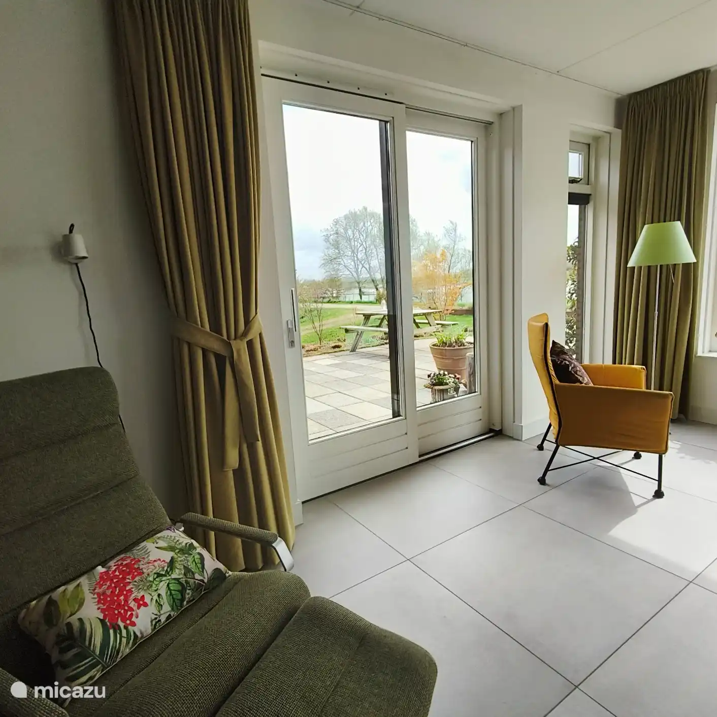 Sliding door living room