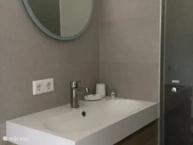 Location de Vacances Pays-Bas, Utrecht, Wijk bij Duurstede, maison de vacances - Lieu unique sur l'eau Au rez-de-chaussée il y a une salle de bain avec douche, WC et lavabo