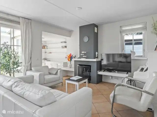 Le plus bel endroit de Noordwijk | Pays-Bas, Hollande méridionale, Noordwijk - maison de vacances Coin salon avec espace d’extension.