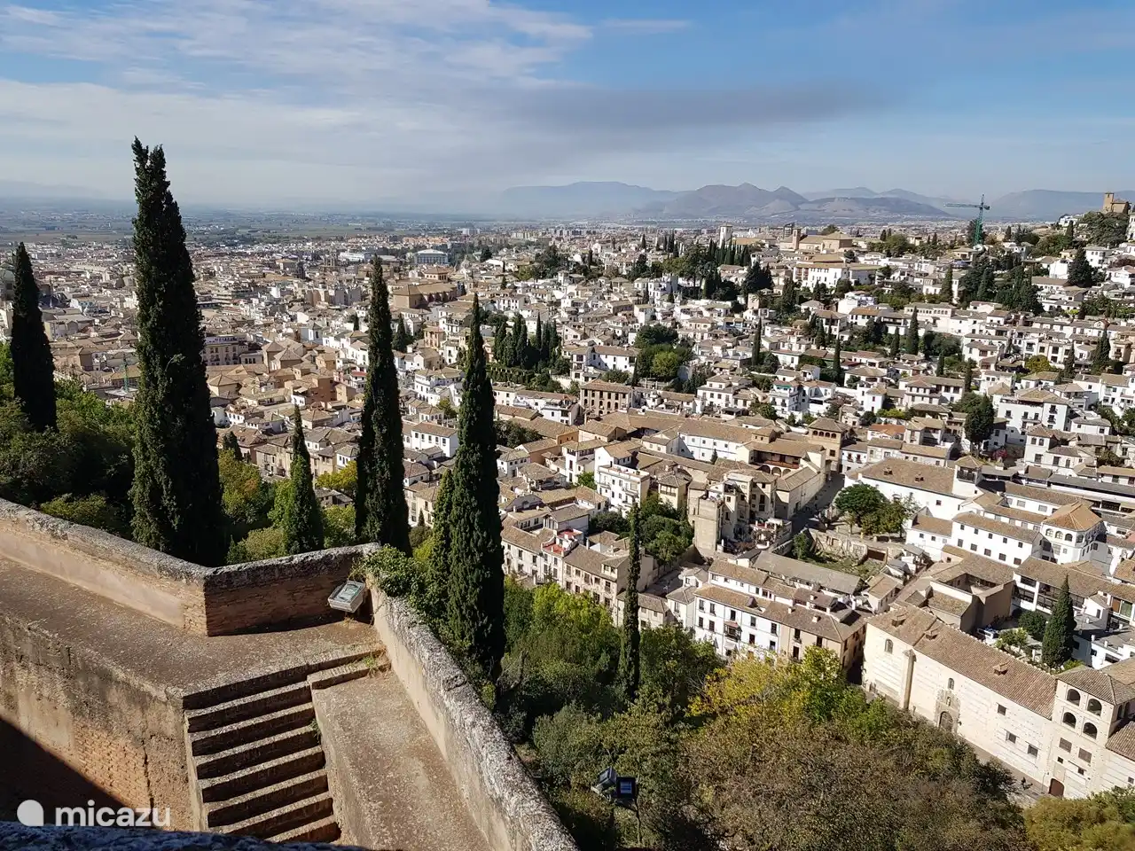 from La Alhambra a nice view of the city of Granada itself.