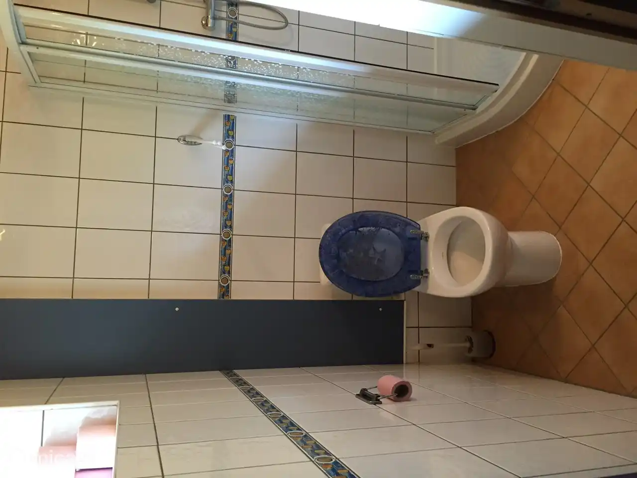 Het toilet in de badkamer