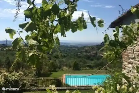 Vakantiehuis Italië, Toscane, Bagno a Ripoli villa Zonnewijzer Uitzicht vanaf het terras