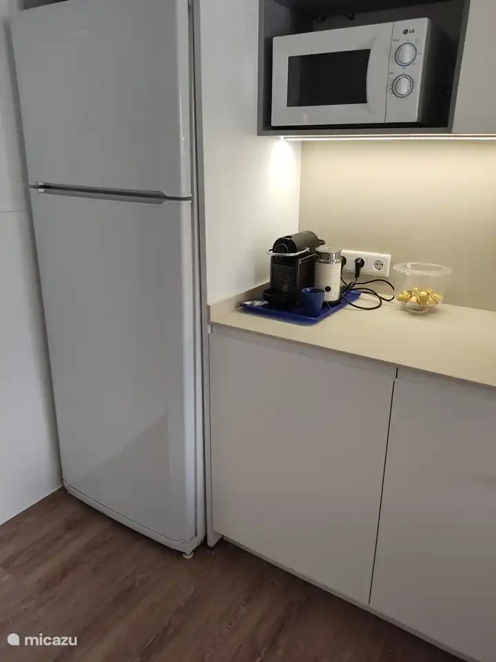 spacious fridge with freezer!