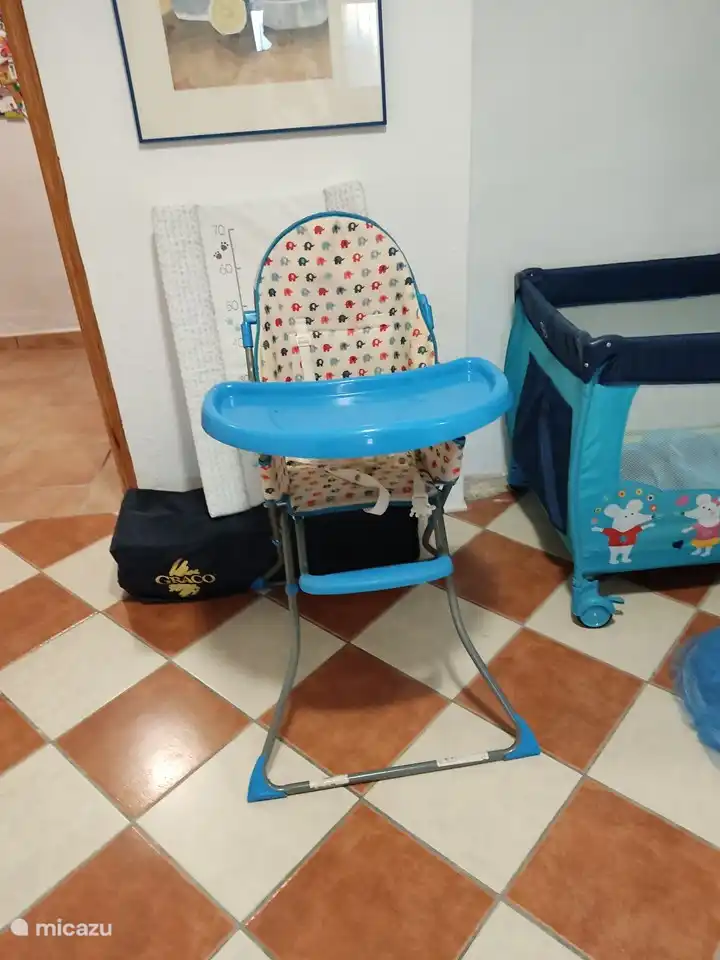 Highchair and 2 cots available