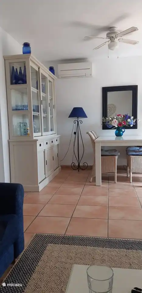 Dining area of the living room, the cupboard on the left can now be found in our new kitchen!!!!