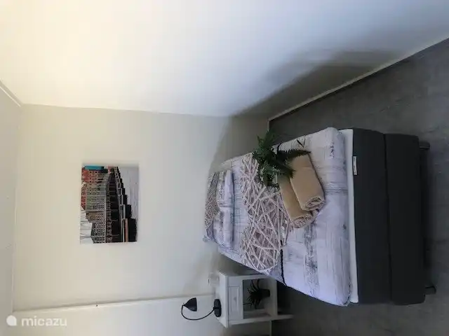 slaapkamer met 2 eenpersoonsbedden