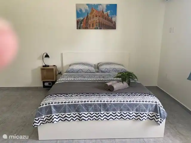 tweepersoonsbed van de grote slaapkamer