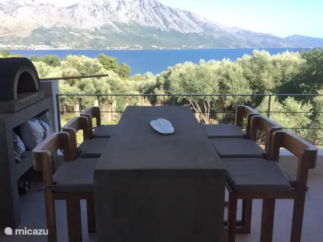Villa Míticas en Grecia, Gracia Central, Pogonia - villa El bar al aire libre, un gran lugar para relajarse con una amplia vista al mar.