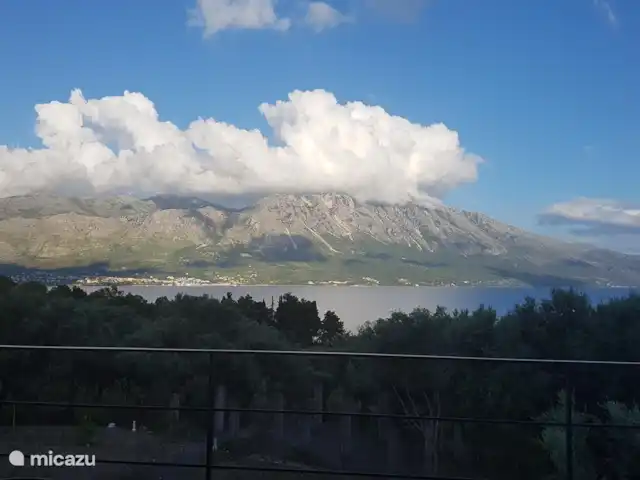 Villa Míticas en Grecia, Gracia Central, Pogonia - villa Vista desde la terraza en las montañas Akarnianas