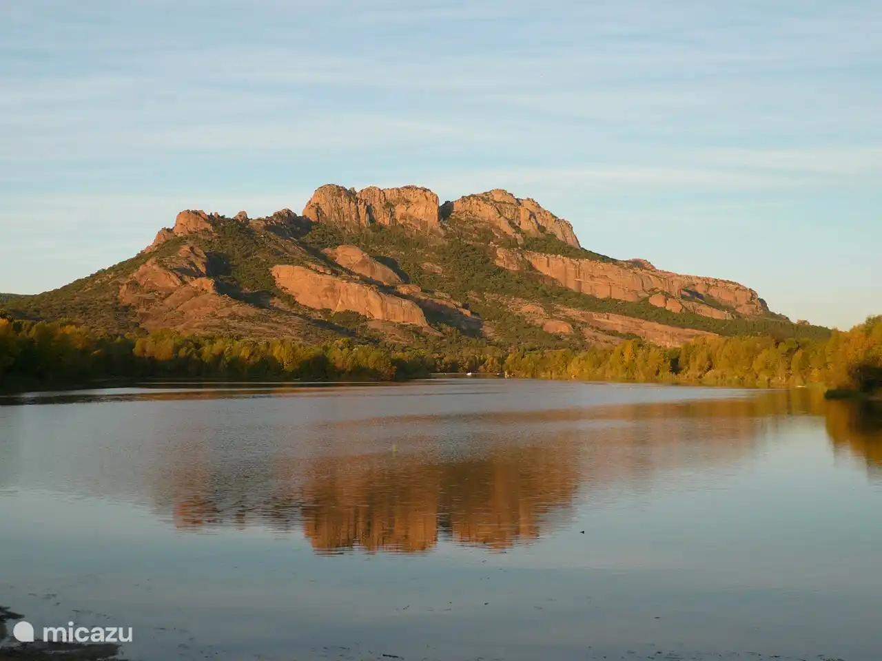 Schöne Aussicht auf Roche Roquebrune