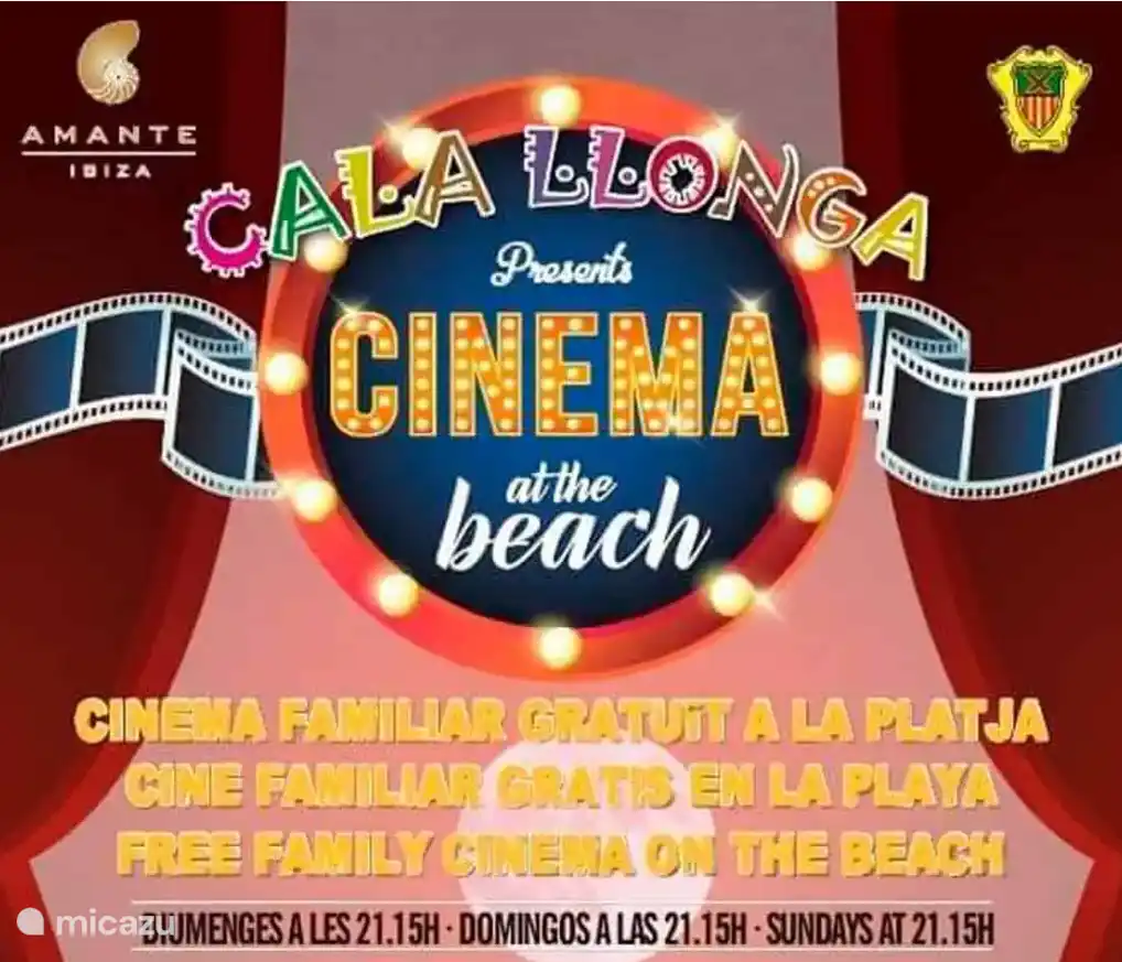 Cala Llonga: cinema on the beach (every Sunday in summer)