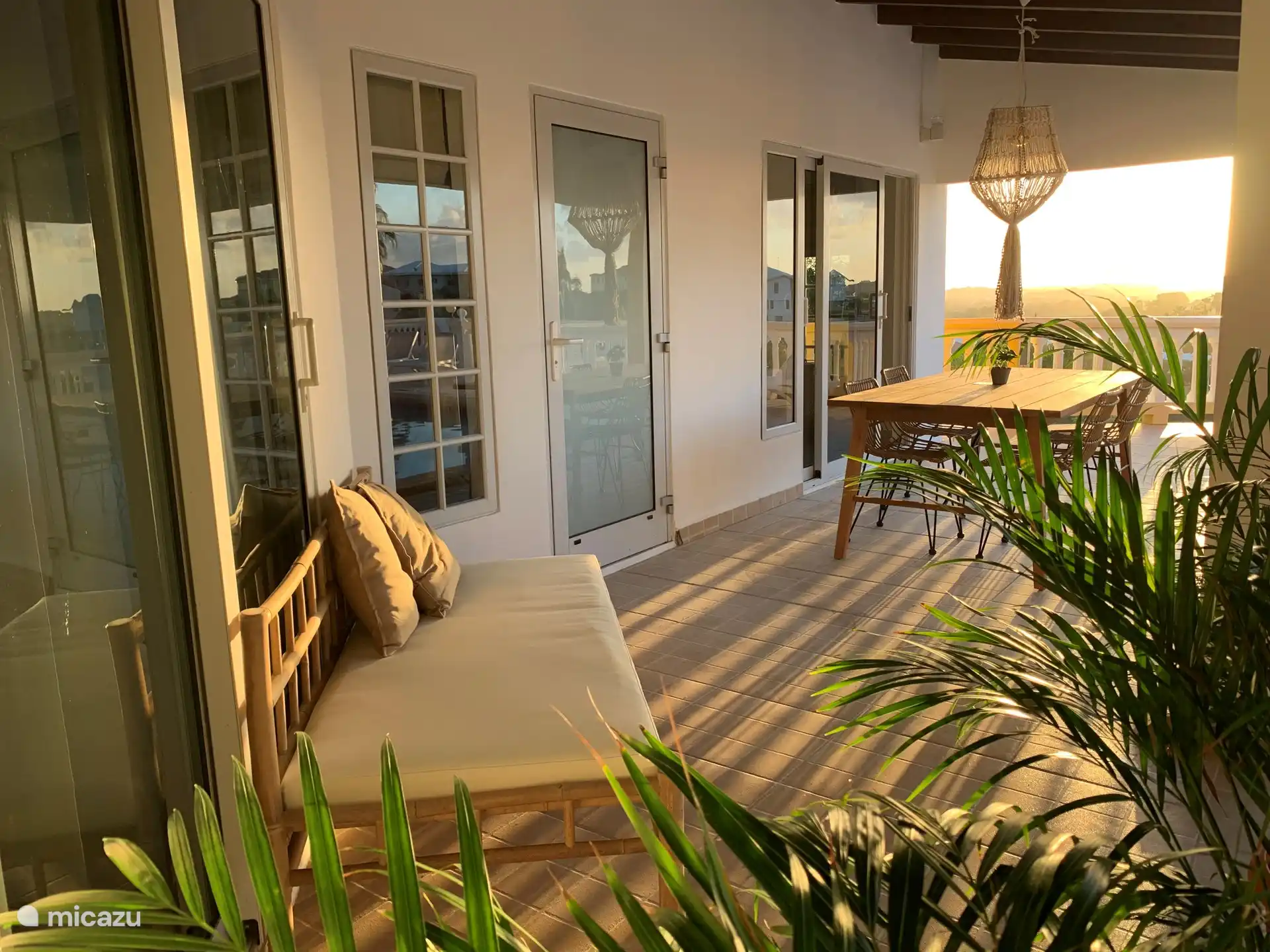 La terrasse de l'appartement.