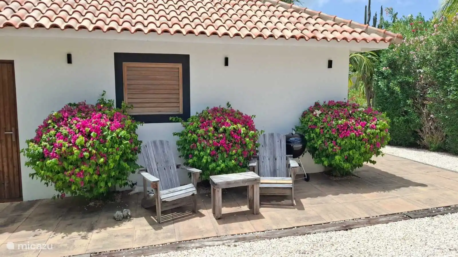 Aussi un bel endroit « dans le vent » sur la terrasse en face de la maison