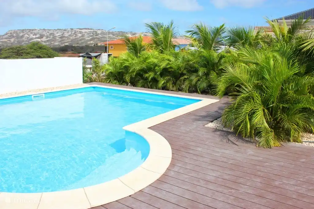 Le jardin tropical de Caribbean Dream est relié à l'espace piscine adjacent à la villa. L'espace piscine a une superficie de pas moins de 800 m2. La piscine dispose également d'un magnifique jardin tropical paysagé plein de palmiers.