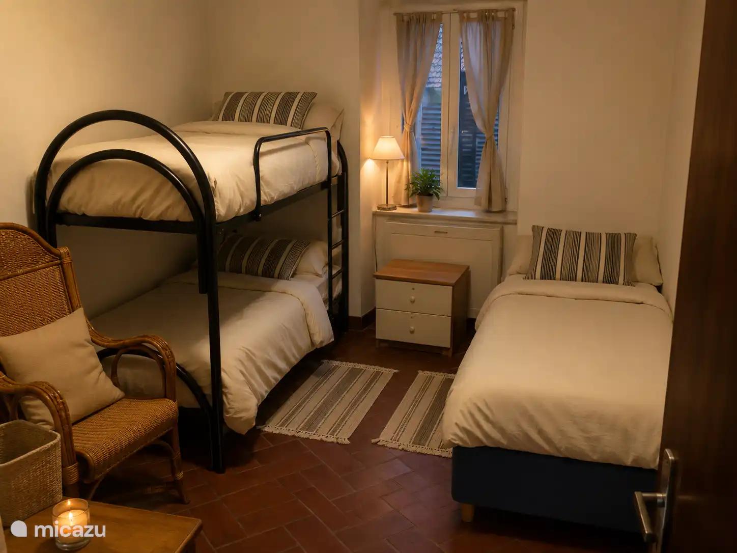 Driepersoons slaapkamer