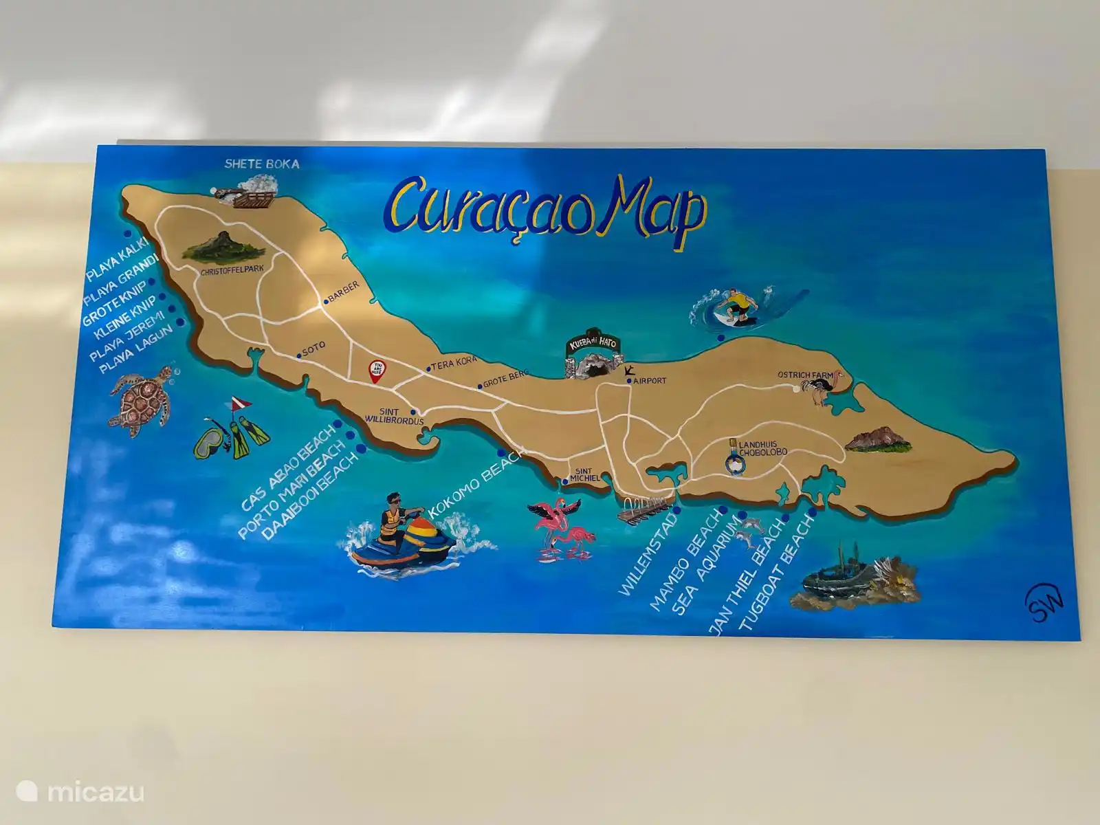 Mapa de Curazao