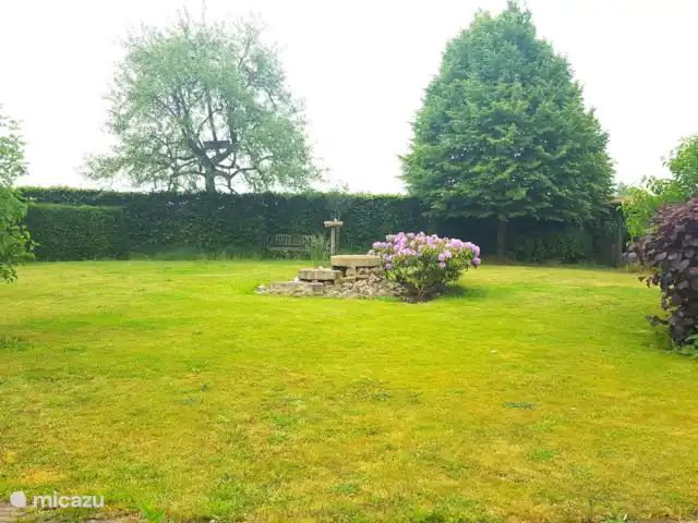 casa vacacional en Países Bajos, Barbante Septentrional, Kaatsheuvel – El mochuelo de Ketse Un jardín muy espacioso de 500 m2 con árboles maduros es lo que está mirando. En la parte de atrás está el viejo peral con la caja del búho.