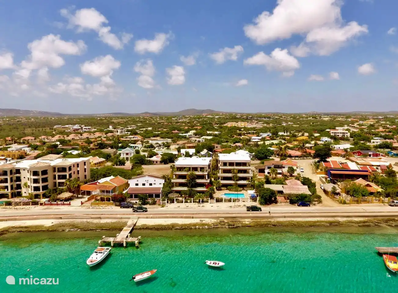 Playa Lechi Residence, einer der schönsten Apartmentkomplexe auf Bonaire! Schwimmbad und Meer vor der Haustür und 5 Gehminuten von Kralendijk entfernt!