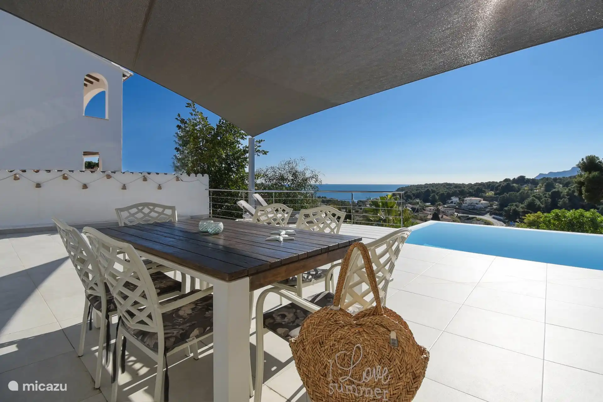 Essen im Freien mit Aussicht