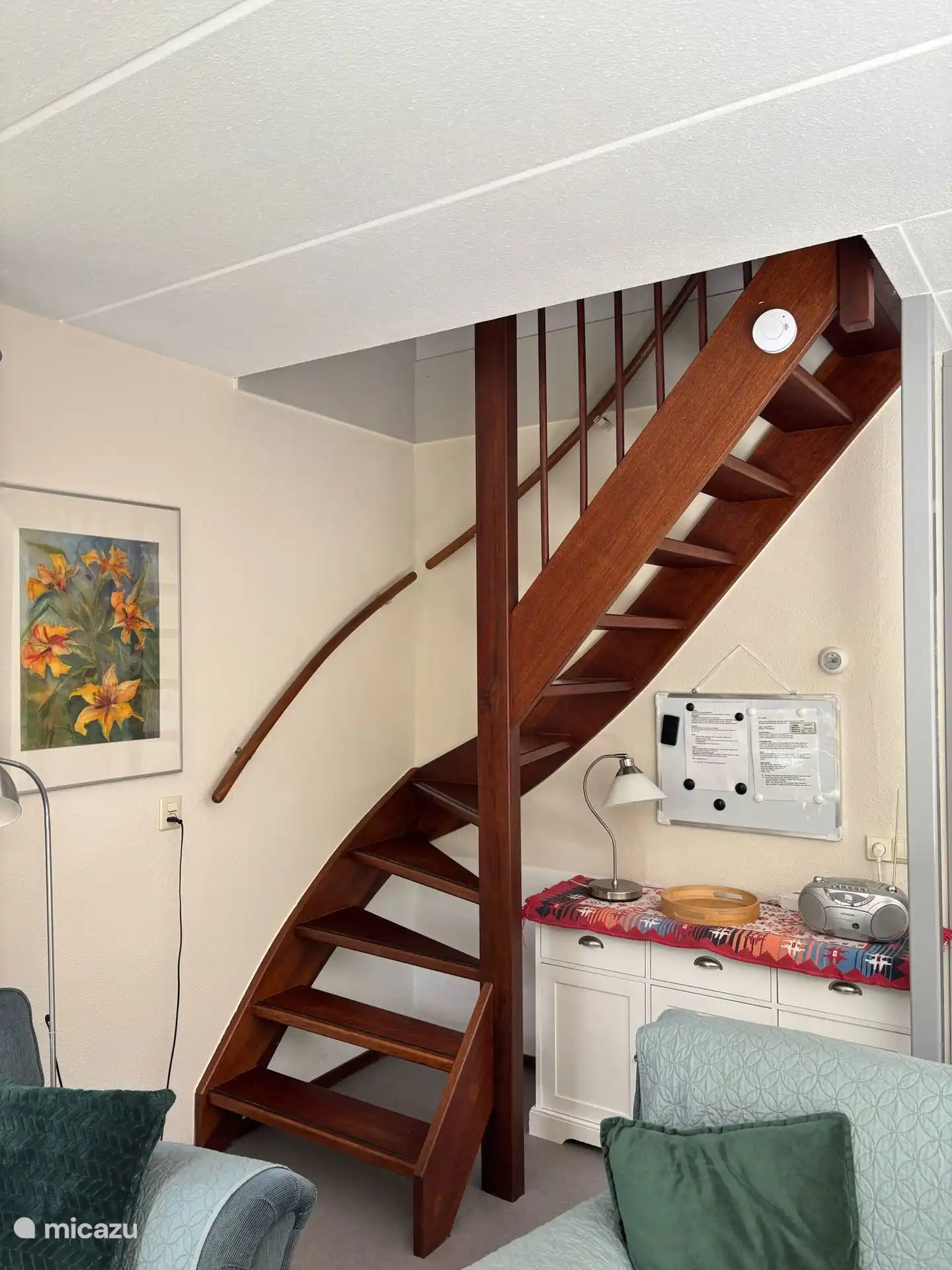 Stairs in the living room.