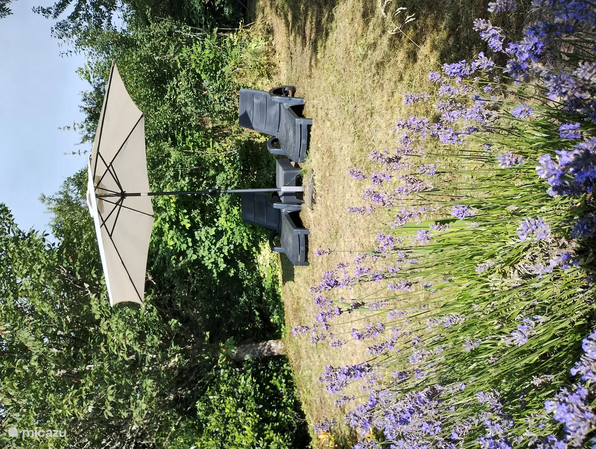 Sonnenliegen mit Sonnenschirm 