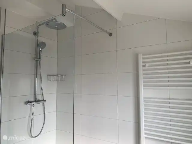 geräumige begehbare Dusche