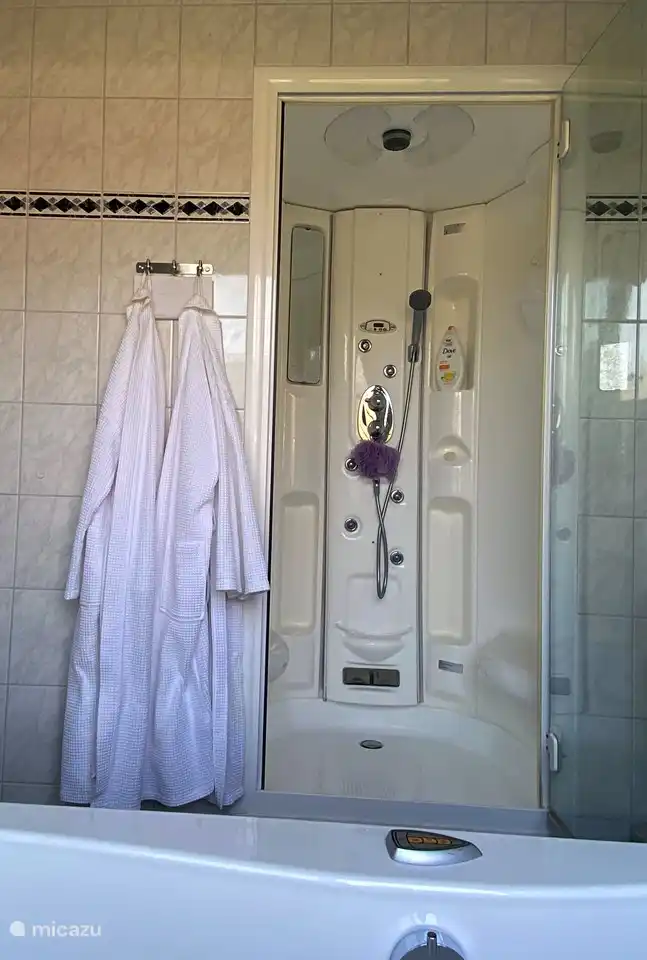 Luxuriöse Dampfkabine im Bad, kann auch als Dusche genutzt werden