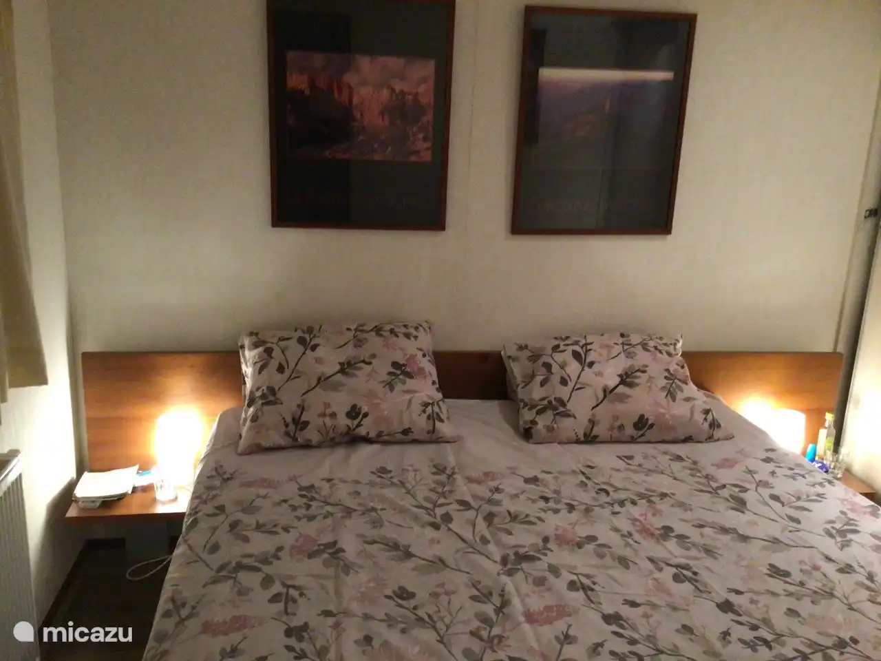 Master bedroom with large built-in wall cupboard 