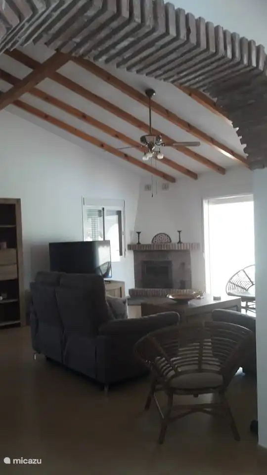 salon met open haard (cassette) voor de koelere wintermaanden