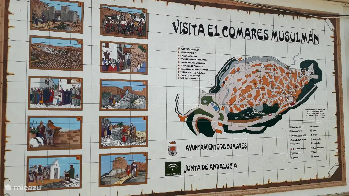 De bewegwijzerde wandeling in Comares is de moeite waard en geeft je een terugblik in het rijke arabische verleden van Andalusië