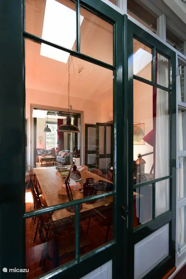 View of the dining room and living room