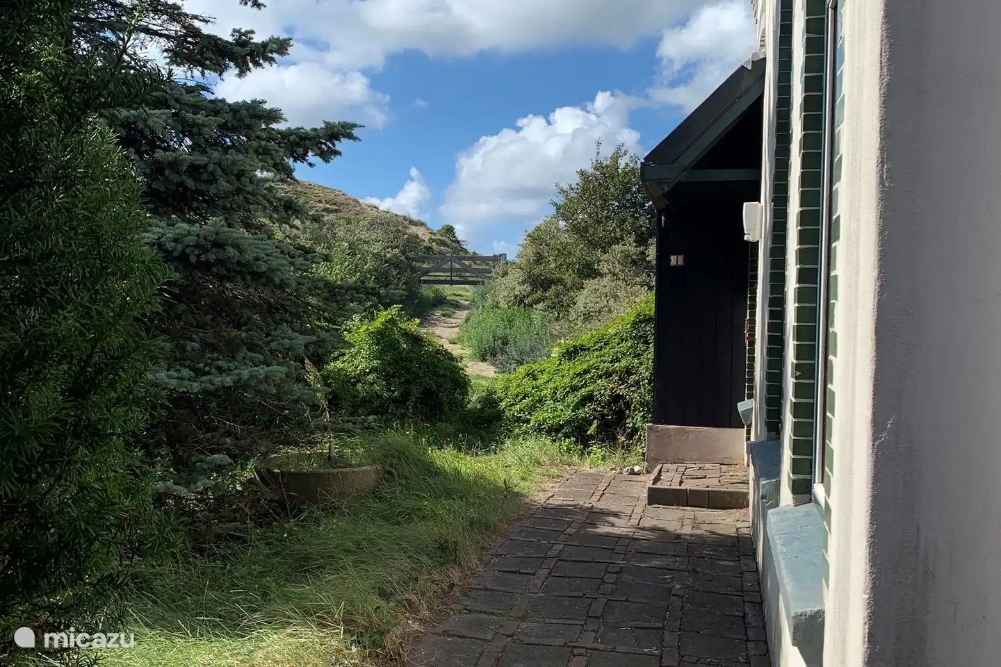 Walking directly from the front door in the dune area