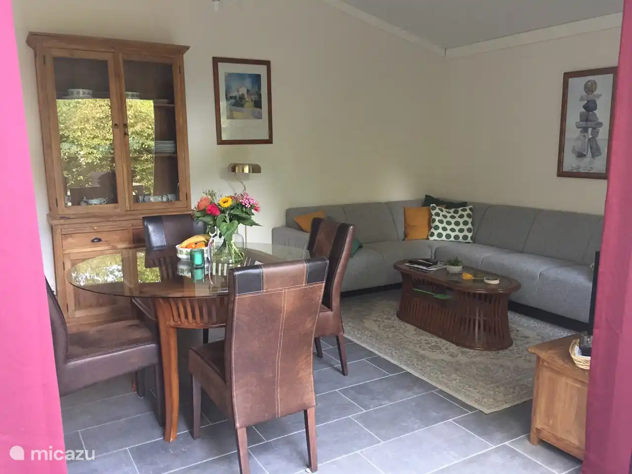 Puertas francesas a sala - comedor