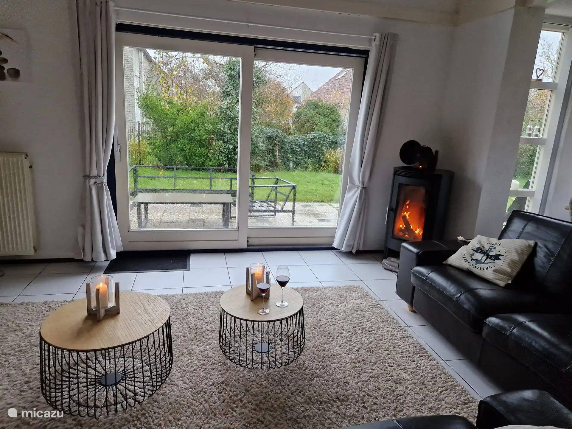 Genießen Sie den Holzofen 