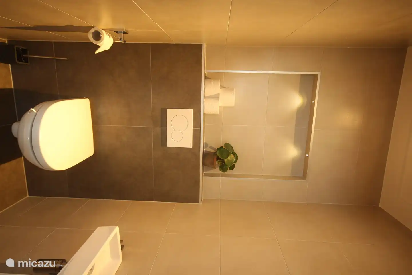 WC separado con fuente.