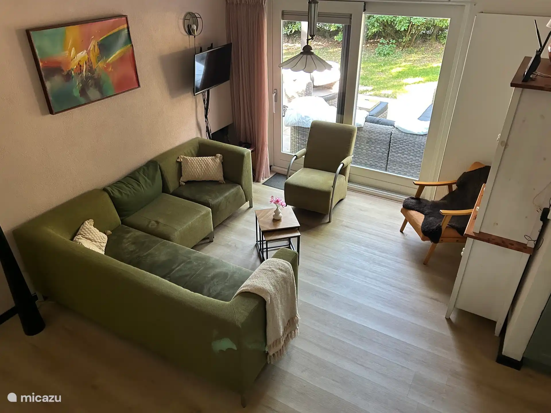 Die Sitzecke im Wohnzimmer