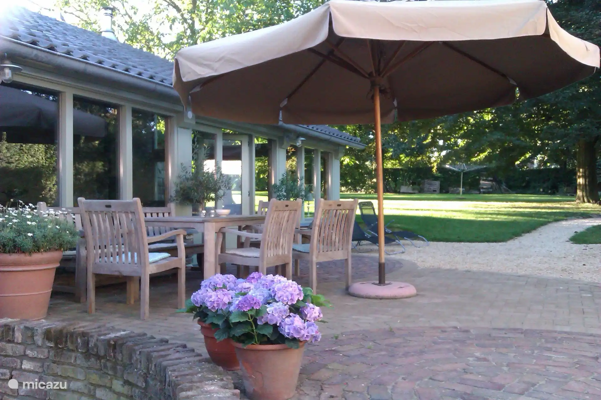 the terrace near the kitchen