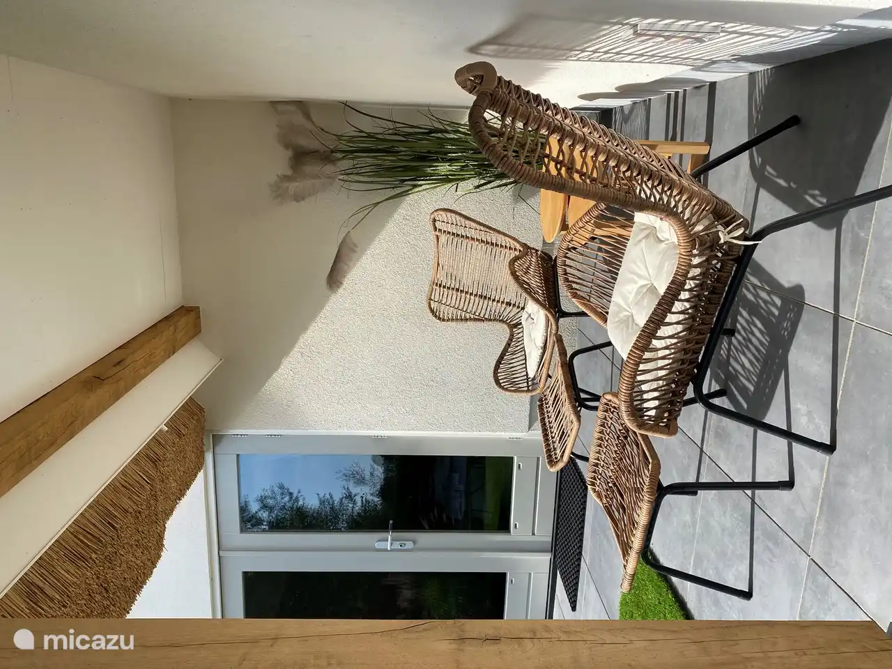 Geschützte, windgeschützte Sitzecke