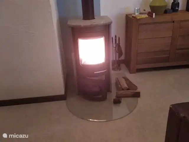 Location de Vacances Allemagne, Eifel, Wiesbaum, bungalow - 't Vosje Poêle à bois dans la chambre. Journaux fournis.